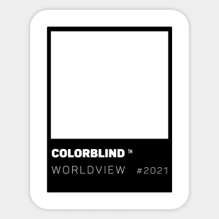 COLORBLIND WorldView - black logo card. Sticker